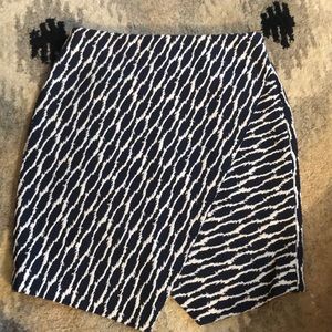 Crossover navy skirt- LOFT